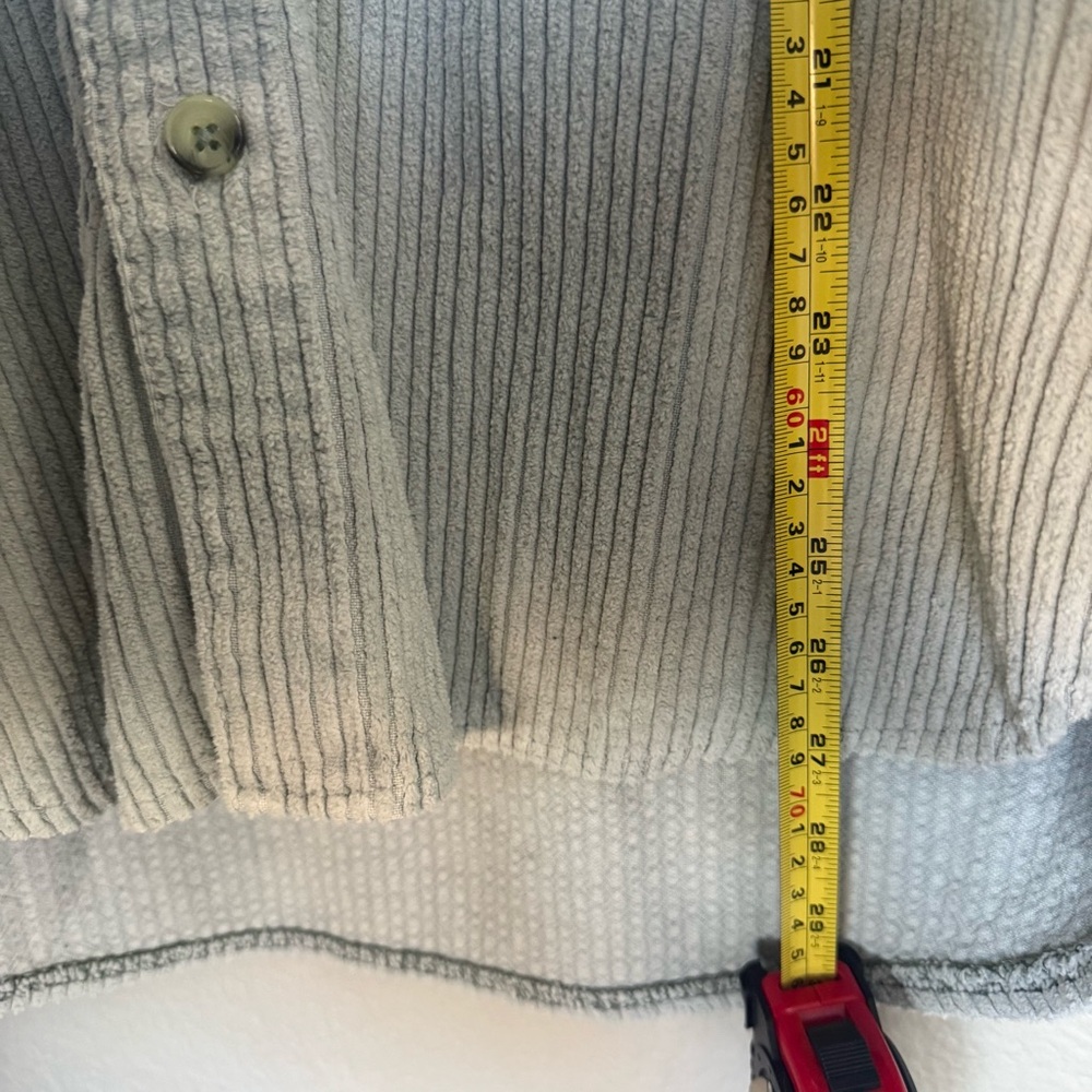 BDG Light Blue Cotton Corduroy Button Up Shirt - Picture 7 of 8
